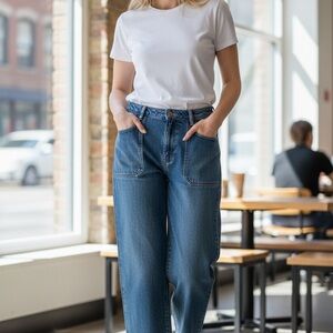 Stylish Blue Women's Straight Leg Jeans